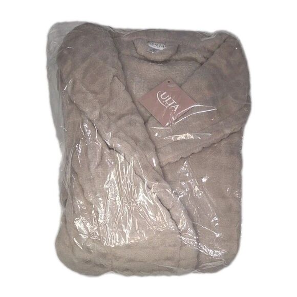 ULTA Luxury Plush Tan‎ Bath Robe, S/M, NWT - Picture 2 of 4